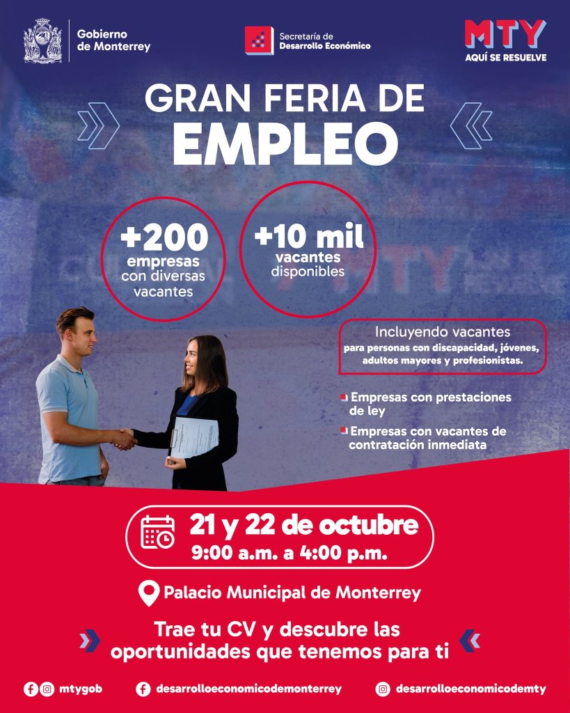 feria-del-empleo-monterey-2025-impulsa-la-inclusión-laboral-con-11-mil-vacantes