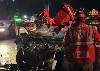 accidente vial en garcía nl