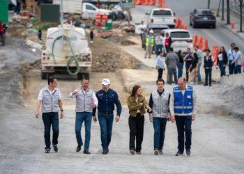 Segovia informa el avance de la obra Vial en el Huajuco: en busca de menos tráfico en la zona sur de Mty