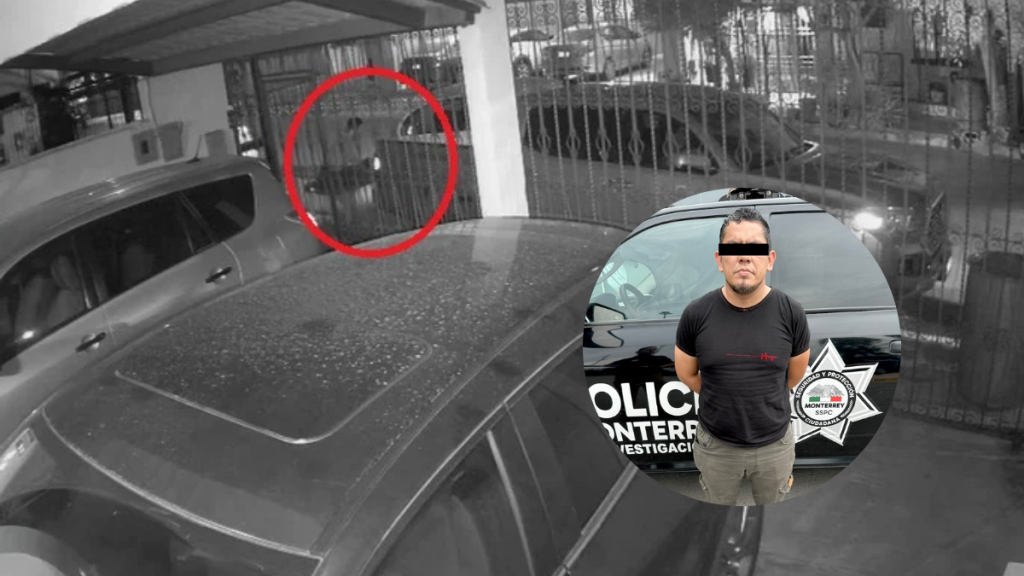 policía de Monterrey detiene a sospechoso de robo de autopartes