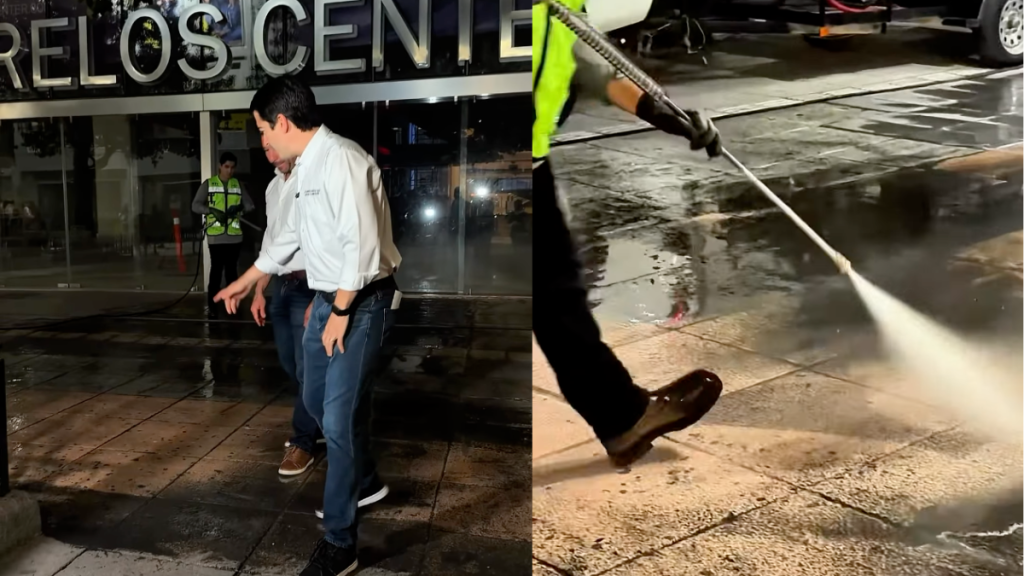 Marcelo Segovia supervisa el mantenimiento nocturno de Morelos